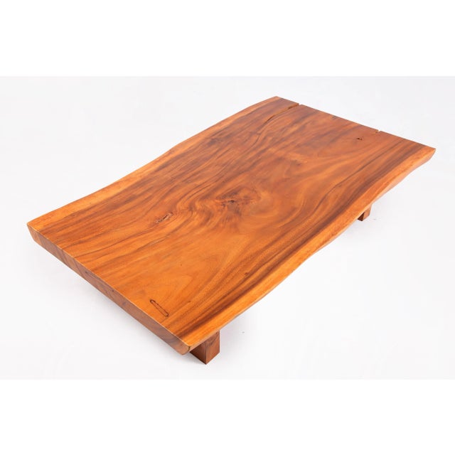 Modern One Slab Living Edge Coffee Table For Sale In Greensboro - Image 6 of 6