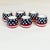 Vintage Americana Arts & Crafts Boho Chic Painted Wood Flag Motif Napkin Rings - Set of 6 - 4th of July For Sale - Image 13 of 14