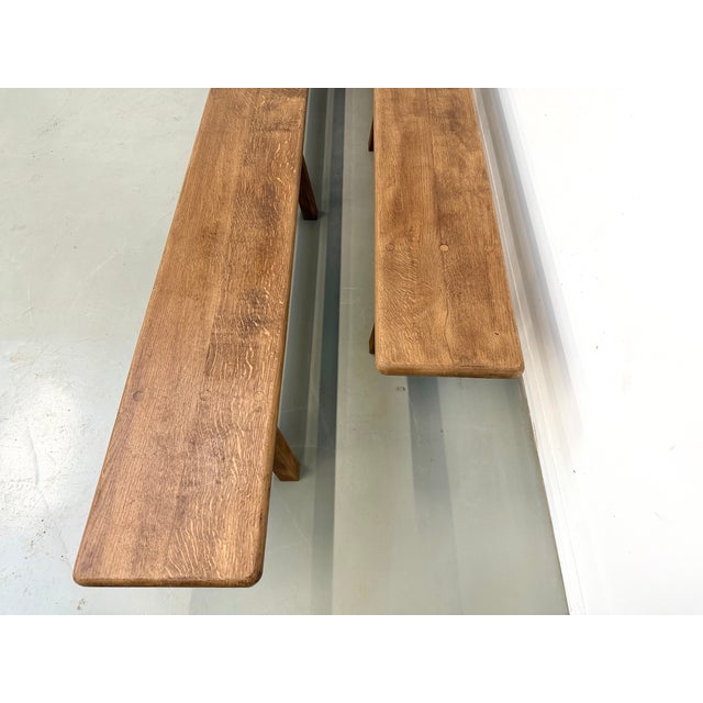 Benches in Oak, 1950s, Set of 2 For Sale - Image 9 of 15
