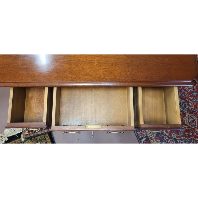 Queen Anne Vintage Lowboy Table Signed For Sale In Philadelphia - Image 6 of 14