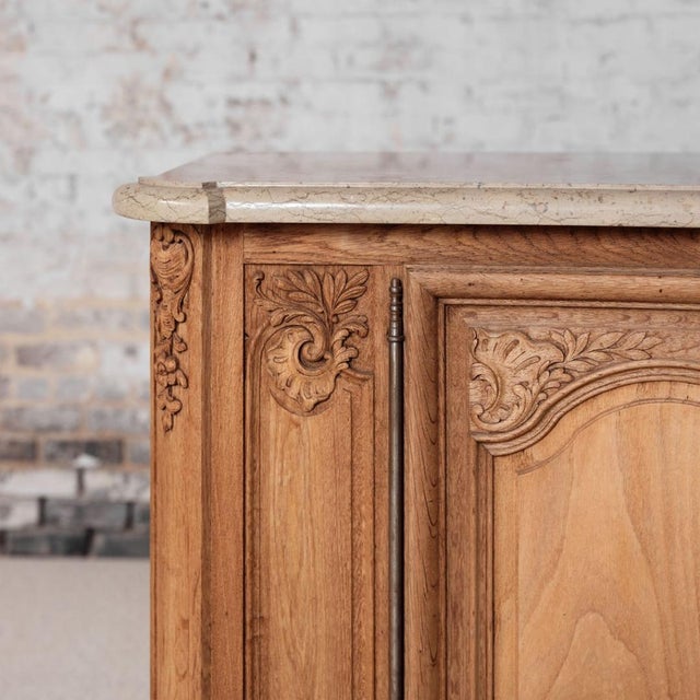 Brown 1940s French Oak Sideboard With Marble Top by Christian Krass For Sale - Image 8 of 12