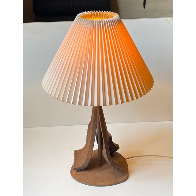 Vintage Brutalist Steel Table Lamp, 1970s For Sale - Image 4 of 12