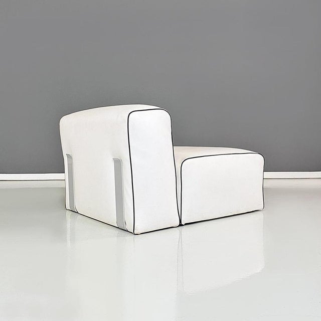 Metal Set of Modern Italian Leather and Steel Armchairs attributed to Kazuhide Takahama for Gavina, 1970s For Sale - Image 7 of 13