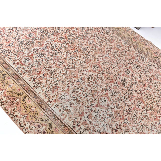 Vintage Turkish Rug in Wool For Sale - Image 6 of 14