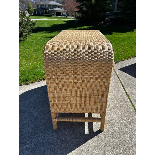 Jamie Young Natural Rattan Waterfall Sideboard Attributed to Jamie Young For Sale - Image 4 of 12