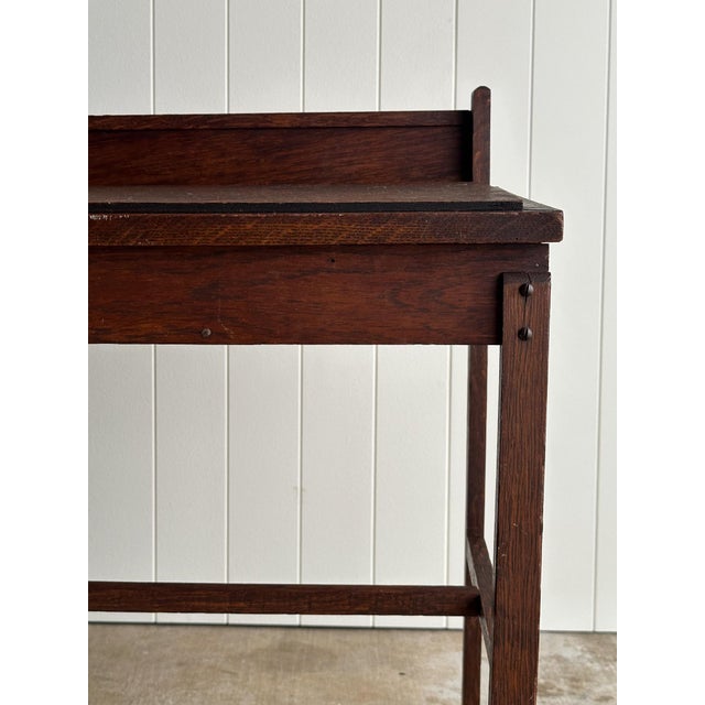 Late 19th Century Antique 19th Century Oak Schoolhouse Writing Desk For Sale - Image 5 of 18