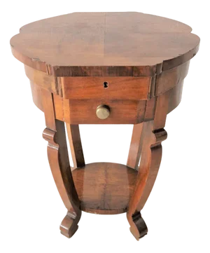 Antique Sewing Box with Drawer and Mirror