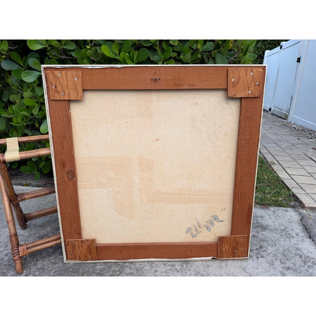 1972 “Martha’s Raisins” Abstract Expressionist Mixed Media Artwork on Canvas For Sale - Image 9 of 12