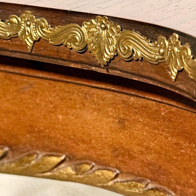 Mid-20th Century Louis XV Style Burl Marquetry Coffee Table With Gilt Ormolu Mounts For Sale In New York - Image 6 of 9