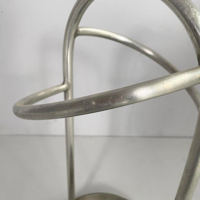 Italian Art Deco Round Umbrella Stand in Metal, 1930s For Sale - Image 12 of 18