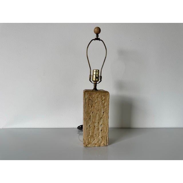 Mid-Century Modern Vintage Organic Handmade Studio Pottery Table Lamp by Adrian/Sold For Sale - Image 3 of 11