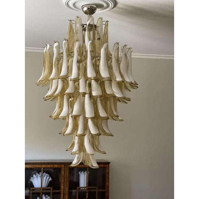AVMazzega Honey Colored Murano Chandelier in Mazzega Style For Sale - Image 4 of 10