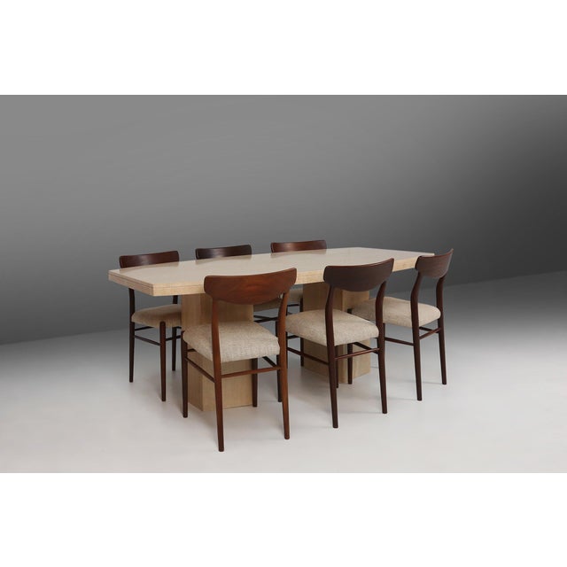 Sculptural Dinner Table in Travertine, France, 1960s For Sale - Image 10 of 13