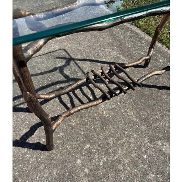 Mid-Century Modern Iron Console Table For Sale - Image 3 of 4