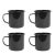 Crow Canyon Home Enamelware, Stinson Speckle 16 oz. Mugs in Black - Set of 4 For Sale - Image 4 of 4