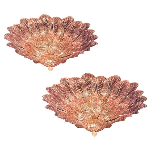 Pink Amethyst Murano Glass Ceiling Lights, 1990s, Set of 2 For Sale - Image 14 of 14