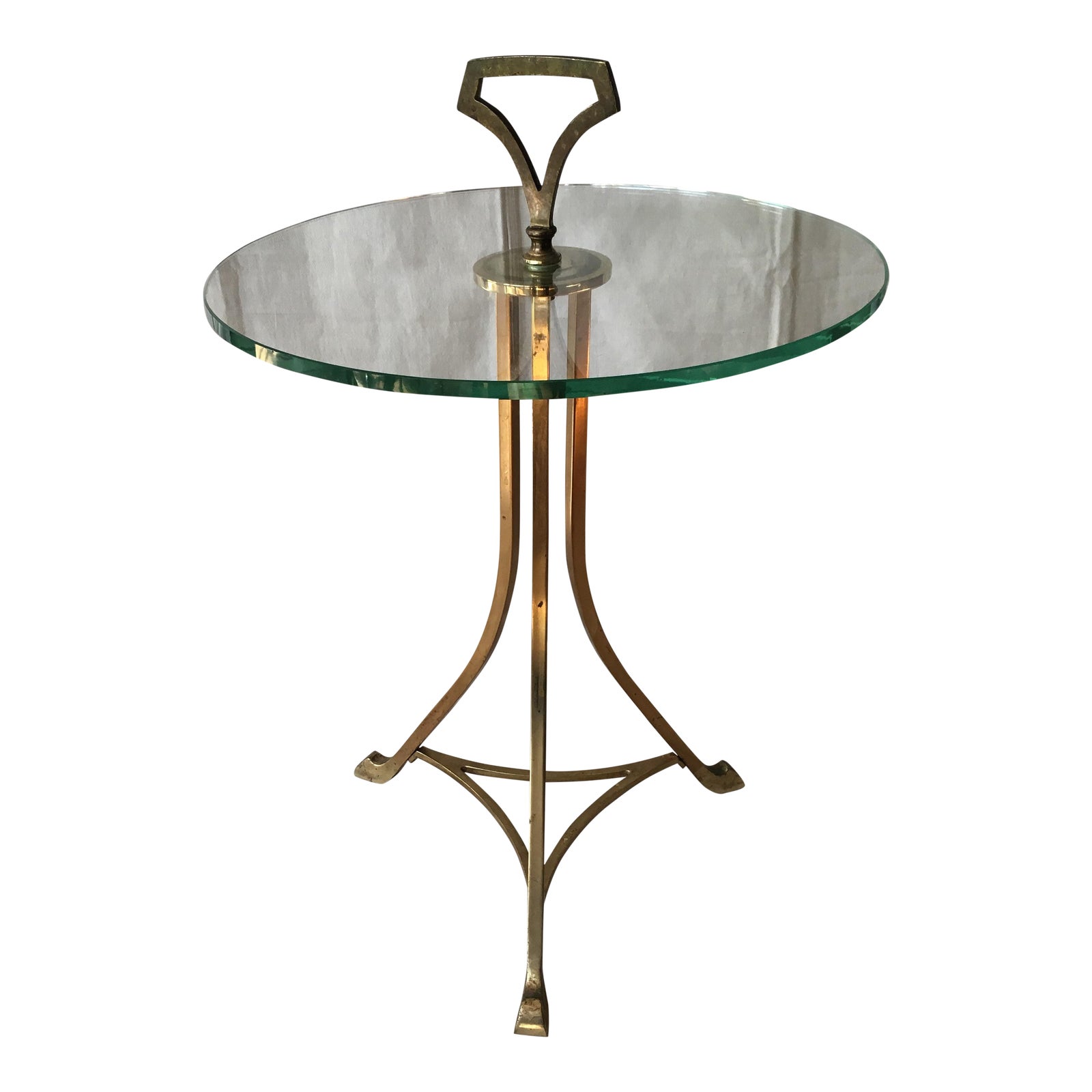 Vintage Brass & Glass Side Table Chairish