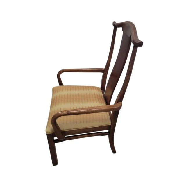 Vintage Bernhardt Mid Century Modern Michael Taylor Style Pecan, Walnut Sleek Dining Room Chairs- A Set 6 For Sale - Image 14 of 16