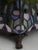 Gold 1980s Tiffany Style Stained Leaded Glass Lamp For Sale - Image 8 of 13