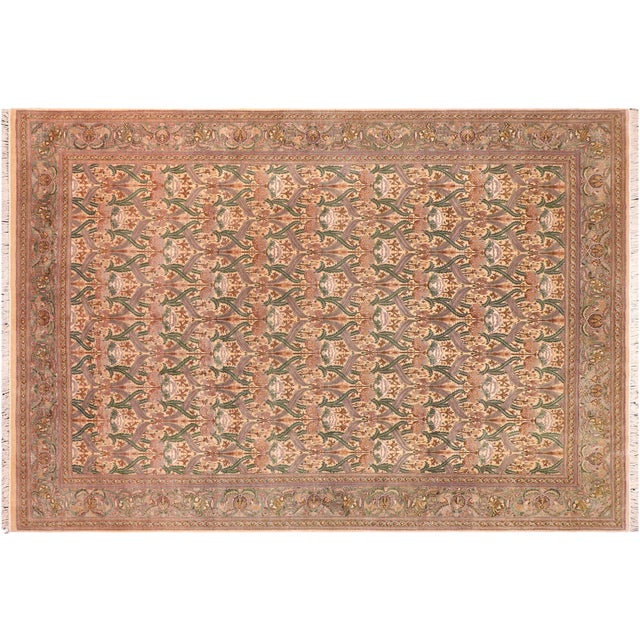 Green Bohemian Hamjolie Pak-Persian Gold/Green Wool Rug - 8'9'' X 12'3'' For Sale - Image 8 of 8