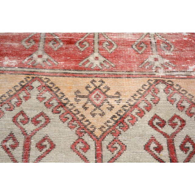 Vintage Turkish Anatolian Hand Knotted Wool Rug, 3'1"x10' For Sale - Image 4 of 4