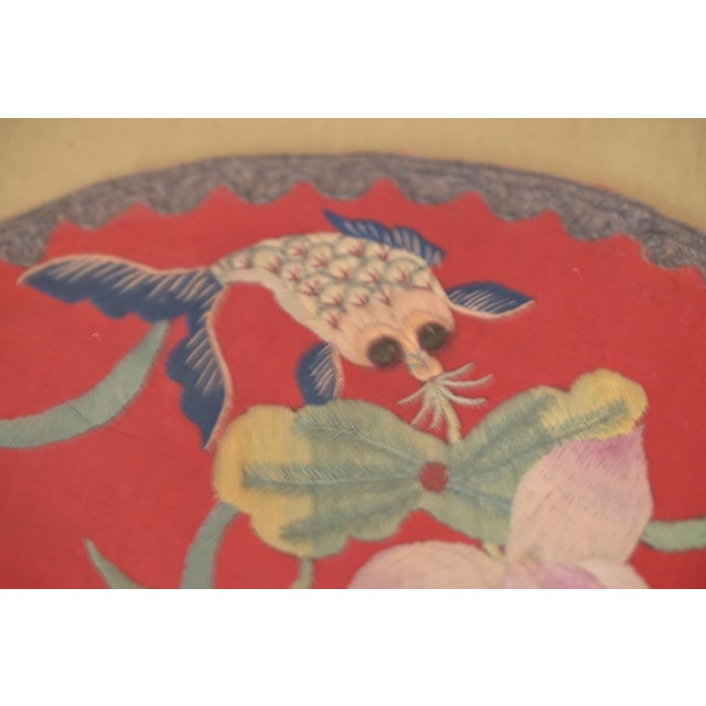Chinese Chinese Silk Embroidered Color Framed For Sale - Image 3 of 4