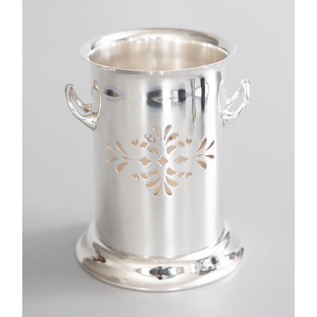 19th Century English Silver Plate Wine Coaster Caddy Bottle Holder For Sale - Image 9 of 9
