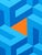 Blue Austin Magruder Contemporary Orange & Blue Colorful Tessellated Geometric Abstract Painting, 2024 For Sale - Image 8 of 10