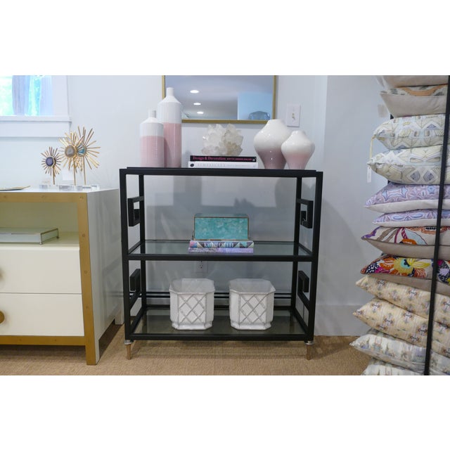 Global Views Greek Key Bar Cart/Etagere Chairish