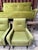 Textile 1950s Set Chartreuse and Emerald Mid Century Settee and Arm Chairs For Sale - Image 7 of 9