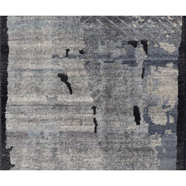 Indian Modern Abstract Area Rug With All-Over Modern Design For Sale - Image 4 of 13