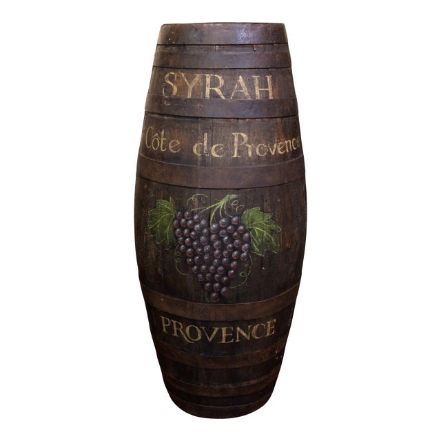 Circa 1900 or Earlier French Oak Syrah Wine Barrel For Sale