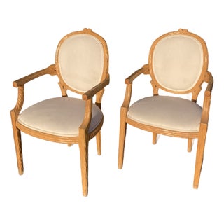 Faux Bois Fauteuils Arm Chairs - A Pair of -A For Sale
