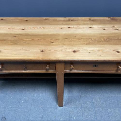 Large Vintage Drapery Fabric Table, 1880s For Sale - Image 17 of 18