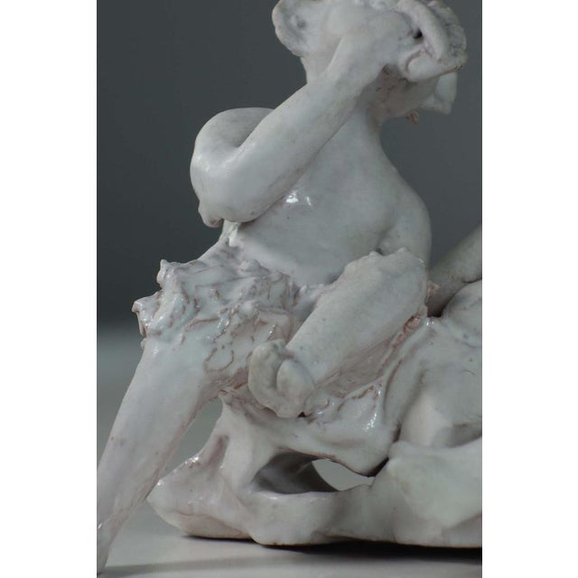 Mid-Century Modern Ceramic White Fawn Sculpture by Clara Istler, 1950s For Sale - Image 3 of 8