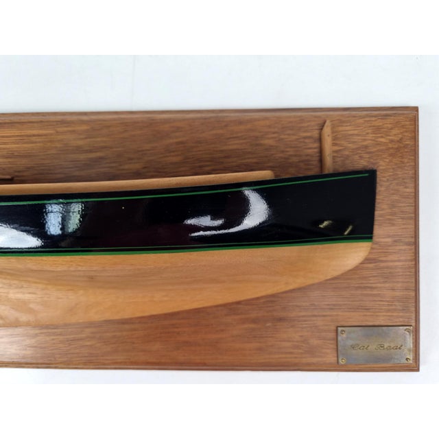 Vintage Handcrafted Half-Model Cat Boat by Daniel Guyomarch, 1990s For Sale - Image 9 of 17