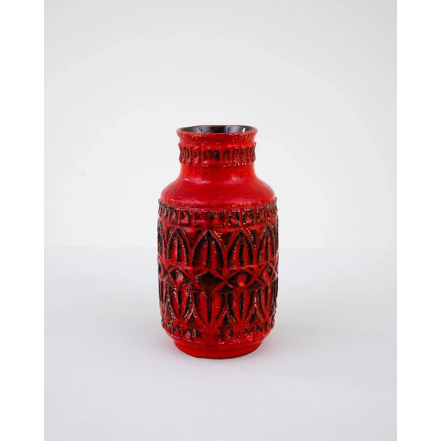 Mid-Century Modern 1960s Mid-Century Modern W. Germany Ceramic Vase For Sale - Image 3 of 10