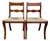 Antique Regency / Duncan Phyfe Style Floral Needlepoint Dining Chairs - Pair For Sale