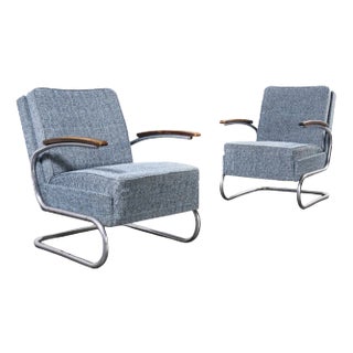 Blue Fleck Armchair by Mart Stam for Mucke Melder, 1930s For Sale