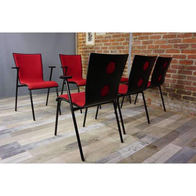 Vintage Occhio Desk Chairs by Roel Vandebeek for Drisag, 2000s, Set of 6 For Sale - Image 6 of 11