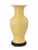 Chinese Chinese Yellow Porcelain Vase With White Prunus & Bird Motif on Carved Wood Stand For Sale - Image 3 of 6