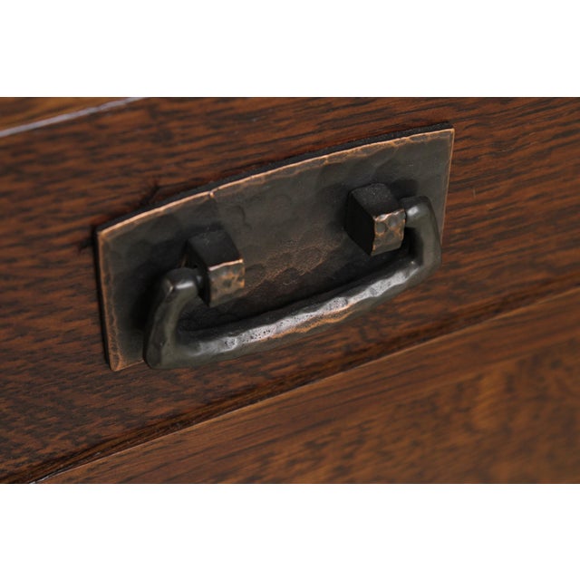 Stickley Mission Oak Arts & Crafts Sideboard W. Backsplash For Sale In Philadelphia - Image 6 of 18