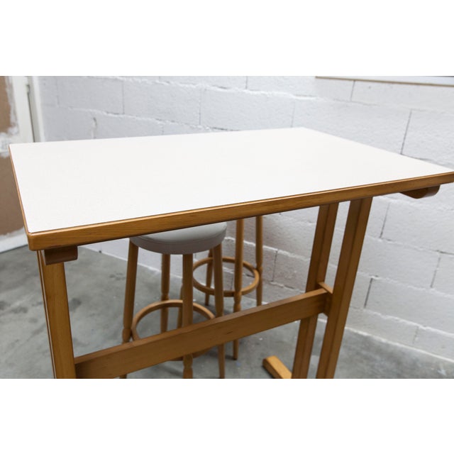 Dining Table and High Stools from Baumann, 1990, Set of 5 For Sale - Image 8 of 18
