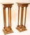 Pair of Tall Biedermeier style Pedestals Columns. Made of walnut wood and Bronze details The top base stands on 4 columns,...