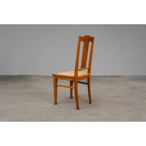 Art Nouveau Chairs in Oak, Set of 4 For Sale - Image 6 of 18
