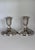 Metal Vintage Silver Plated Art Deco Style Taper Candle Holders - A Pair For Sale - Image 7 of 13