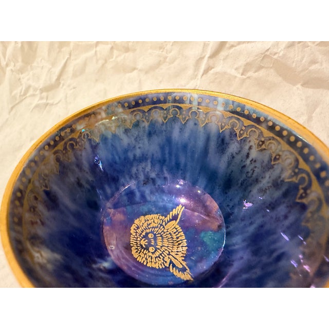 Art Deco Early 20th Century Wedgwood Fairyland Lustre Bowl With Gilded Motif With Ordinary Strange Creature by Daisy Makeig-Jones For Sale - Image 3 of 9