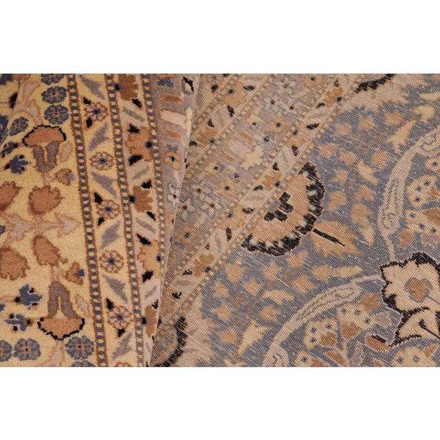 Textile Shabby Chic 1990's Pak-Persian Blue/Gold Wool Rug - 10'0'' X 14'2'' For Sale - Image 7 of 9