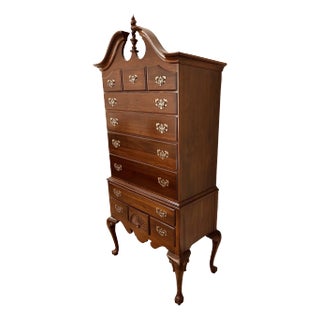 1980s Ethan Allen 18th Century Georgian Court Highboy For Sale