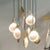 Contemporary Stillabunt by Oggetti Ceramic 10-Port Chandelier, Silver For Sale - Image 3 of 3